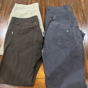 Lot of 4 Linksoul golf pants. Size 33x30.